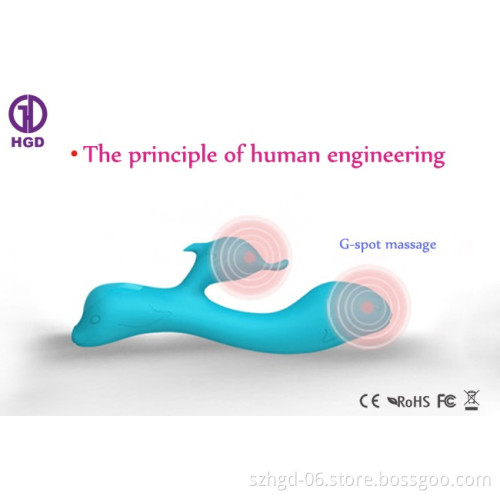 Dolphin shape women sex toy wireless remote control dildo vibrator